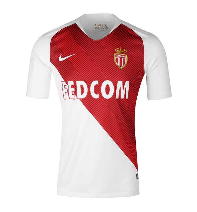 18-19 AS Monaco Home Soccer Jersey Shirt